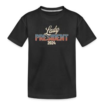 Dame Présidente 2024 : Soutenez la Vision 2024 de Kamala - T-shirt bio Premium Enfant - noir - Devant
