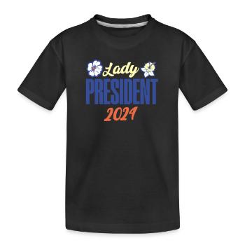 Lady President 2024: Kamala Harris for Democracy - Kinder Premium Bio T-Shirt - Schwarz - Vorne