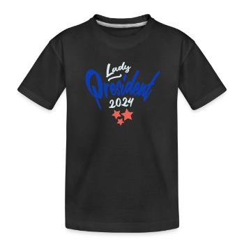 Lady President 2024: Kamala Harris for Leadership - Kids' Premium Organic T-Shirt - black - Front