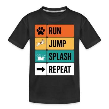 Dock Diving Dire Dog Diving Dock Diving Cadeau - T-shirt bio Premium Enfant - noir - Devant