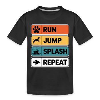 Dock Diving Dire Dog Diving Dock Diving Cadeau - T-shirt bio Premium Enfant - noir - Devant