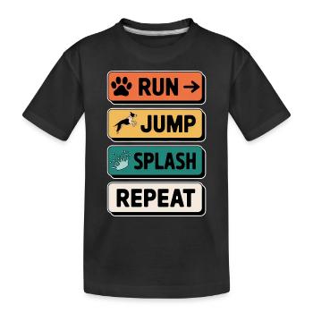 Dock Diving Dire Dog Diving Dock Diving Cadeau - T-shirt bio Premium Enfant - noir - Devant