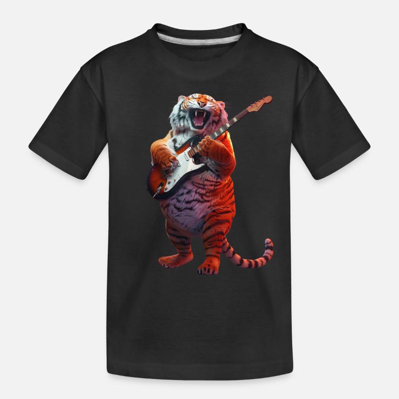 Tiger - Kinder Premium Bio T-Shirt - Schwarz