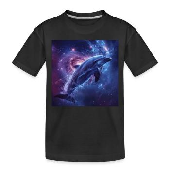 Delphin - Kinder Premium Bio T-Shirt - Schwarz - Vorne