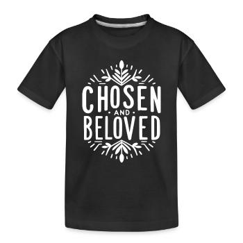 Auserwählt und geliebt - Kinder Premium Bio T-Shirt - Schwarz - Vorne