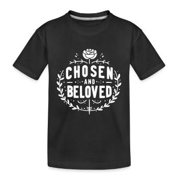Auserwählt und geliebt - Kinder Premium Bio T-Shirt - Schwarz - Vorne