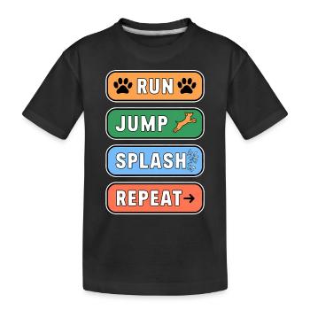 Dock Diving Dire Dog Diving Dock Diving Cadeau - T-shirt bio Premium Enfant - noir - Devant