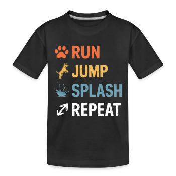 Dock Diving Dire Dog Diving Dock Diving Cadeau - T-shirt bio Premium Enfant - noir - Devant