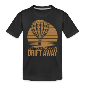 Laissez vos soucis s’envoler Montgolfière - T-shirt bio Premium Enfant - noir - Devant