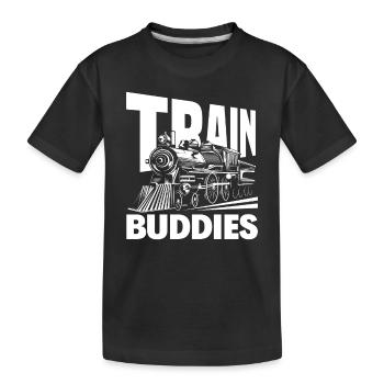 Train Buddies Amis du chemin de fer - T-shirt bio Premium Enfant - noir - Devant
