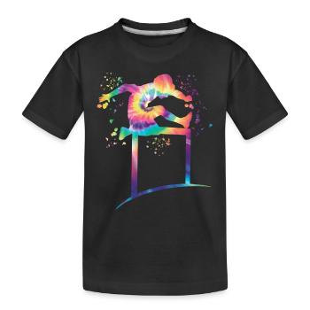 Hurdle Run Obstacle Course Kids Hurdle Run - Kids' Premium Organic T-Shirt - black - Front