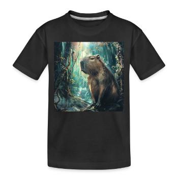 Wasserschwein - Kinder Premium Bio T-Shirt - Schwarz - Vorne
