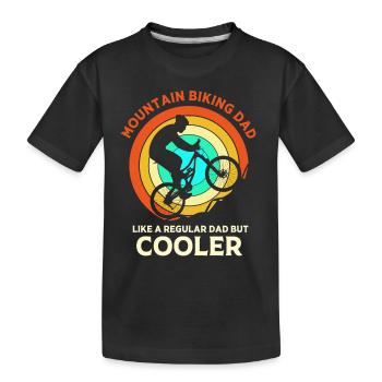 Mountain biking Mountain biking Mountain bikers - Kids' Premium Organic T-Shirt - black - Front