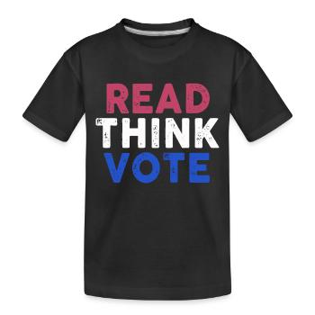 Read Think Vote - Kinder Premium Bio T-Shirt - Schwarz - Vorne
