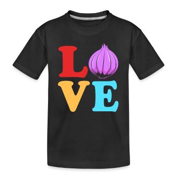 Zwiebel - Kinder Premium Bio T-Shirt - Schwarz - Vorne