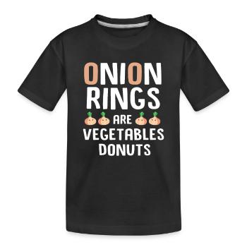 Zwiebel - Kinder Premium Bio T-Shirt - Schwarz - Vorne