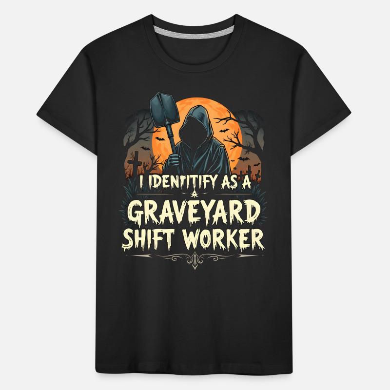 I Identify As A Graveyard Shift Worker Kids' Premium Organic T-Shirt