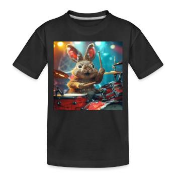 Kaninchen - Kinder Premium Bio T-Shirt - Schwarz - Vorne