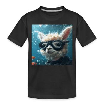 Alpaka - Kinder Premium Bio T-Shirt - Schwarz - Vorne
