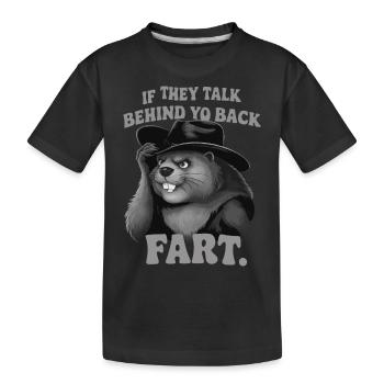 Biber - Kinder Premium Bio T-Shirt - Schwarz - Vorne