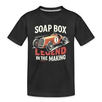 Gravity-Powered Soap Box Racing Adventure for DIY - Kids' Premium Organic T-Shirt - black - Front