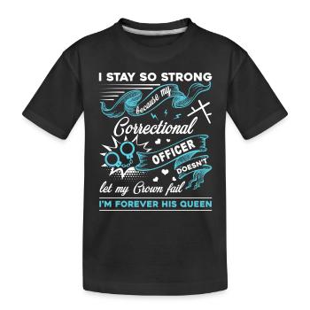 Correctional Officer Correctional Officer's Lady - Kids' Premium Organic T-Shirt - black - Front