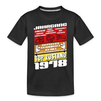 47 Jahre alt Jahrgang 1978 Geburtstag - Kinder Premium Bio T-Shirt - Schwarz - Vorne