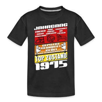 50 ans Millésime 1975 Anniversaire - T-shirt bio Premium Enfant - noir - Devant