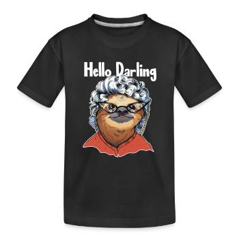 Bonjour Darling Folivora Pilosa à gorge brune - T-shirt bio Premium Enfant - noir - Devant