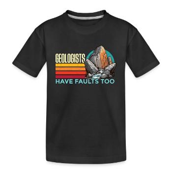 Les géologues ont aussi des failles Aime la collecte de roches - T-shirt bio Premium Enfant - noir - Devant