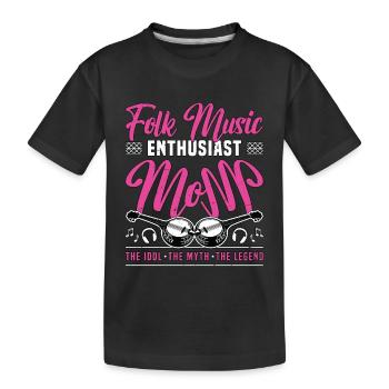 Passionnée de musique folklorique Maman The Idol Joueur de banjo - T-shirt bio Premium Enfant - noir - Devant