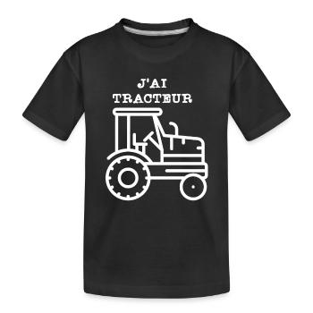 J AI TRACTEUR - T-shirt bio Premium Enfant - noir - Devant