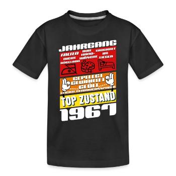 58 Years Old Born 1967 Birthday - Kids' Premium Organic T-Shirt - black - Front