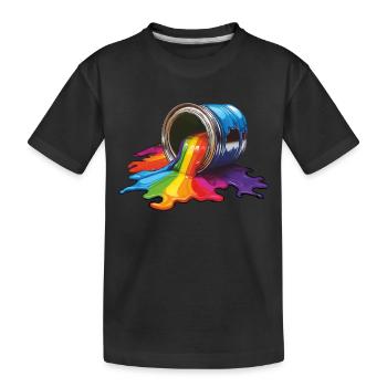 PAINT CAN PAINT - Kids' Premium Organic T-Shirt - black - Front