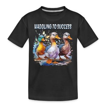 DANDINER LE CANARD VERS LE SUCCÈS - T-shirt bio Premium Enfant - noir - Devant