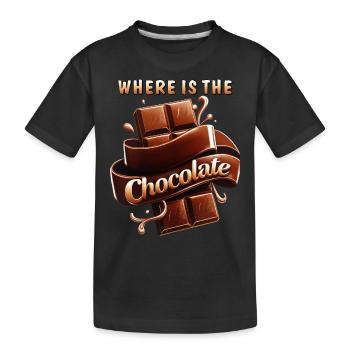 OÙ EST LE CHOCOLAT - T-shirt bio Premium Enfant - noir - Devant
