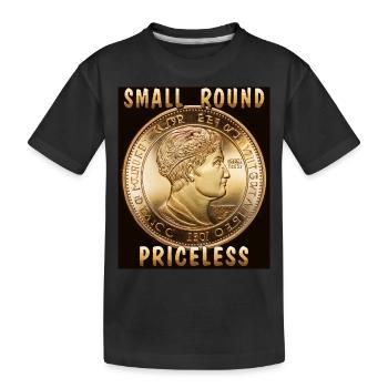 COIN SMALL ROUND PRICELESS - Kinder Premium Bio T-Shirt - Schwarz - Vorne