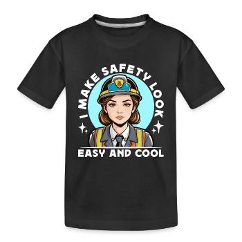 Safety Officer I Make Safety Look Easy Enforcement - Kinder Premium Bio T-Shirt - Schwarz - Vorne