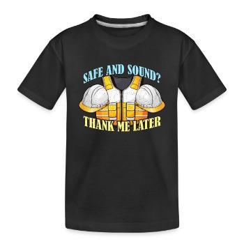 Safety Officer Safe And Sound Thank Safety Manager - Kinder Premium Bio T-Shirt - Schwarz - Vorne