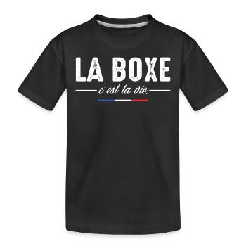 Boxen ist Leben Boxen Boxen Fan Boxen Lustig - Kinder Premium Bio T-Shirt - Schwarz - Vorne