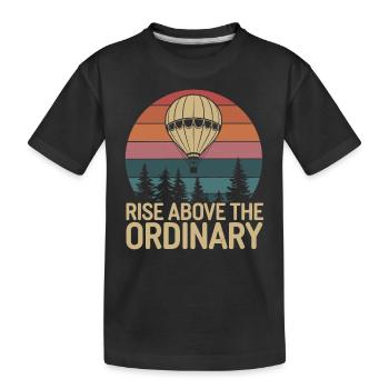 Montgolfière : au-delà de l’ordinaire - T-shirt bio Premium Enfant - noir - Devant