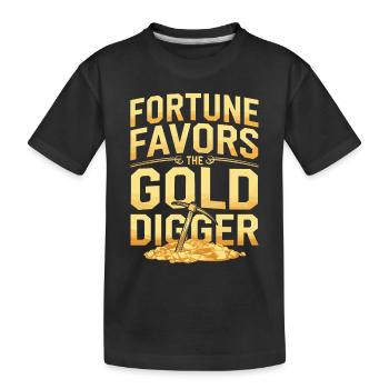 Extraction de l’or Exploitation minière Histoire Aventure Prospecteur - T-shirt bio Premium Enfant - noir - Devant
