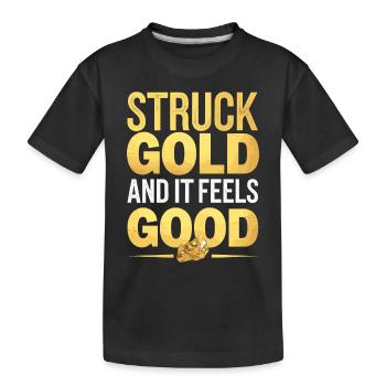 Extraction de l’or Exploitation minière Histoire Aventure Prospecteur - T-shirt bio Premium Enfant - noir - Devant