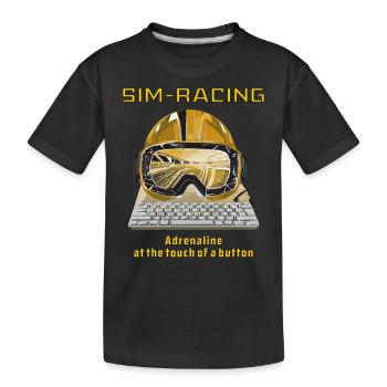 SIM RACING L’adrénaline au toucher - T-shirt bio Premium Enfant - noir - Devant