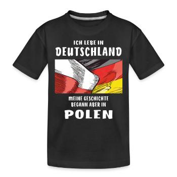 POLOGNE ALLEMAGNE OÙ JE VIS - T-shirt bio Premium Enfant - noir - Devant