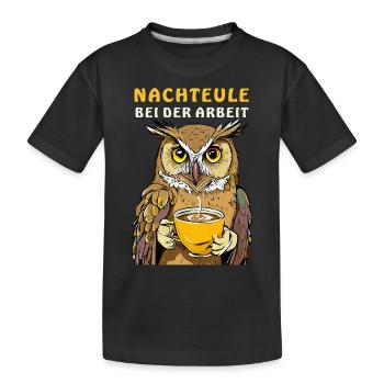 OISEAU DE NUIT AU TRAVAIL - T-shirt bio Premium Enfant - noir - Devant
