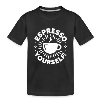 Espresso selber machen! - Kinder Premium Bio T-Shirt - Schwarz - Vorne