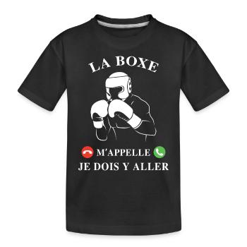 Boxen nennt mich Boxer Boxen Fan Boxen Lustig - Kinder Premium Bio T-Shirt - Schwarz - Vorne