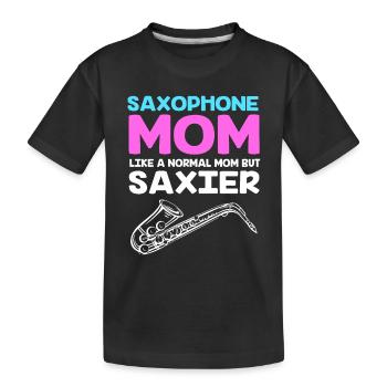 Saxophon Saxophonist - Kinder Premium Bio T-Shirt - Schwarz - Vorne