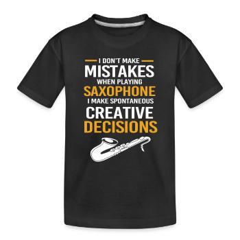 Saxophoniste saxophoniste - T-shirt bio Premium Enfant - noir - Devant